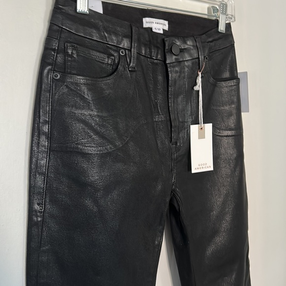 🎉HP🎉 NWT Good American Good Legs Straight Coated Jeans - Picture 13 of 15